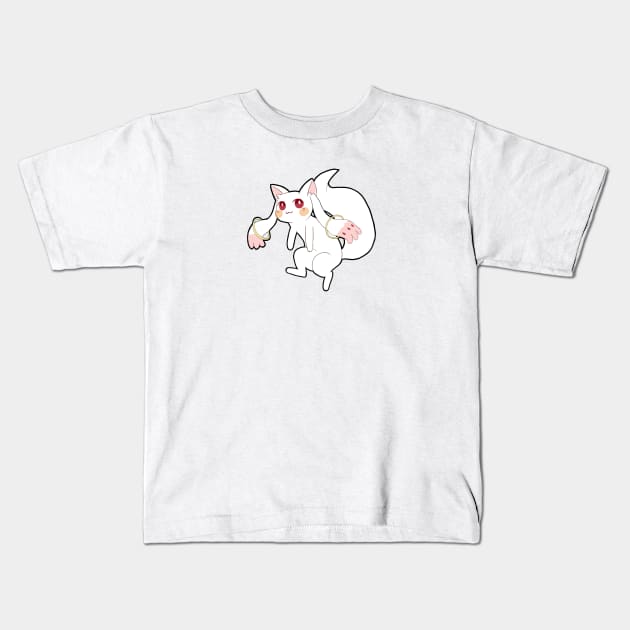 Kyubey Kids T-Shirt by catscantdraw